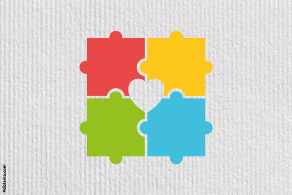 Autism Puzzle Graphics for Crafts and Creative Branding