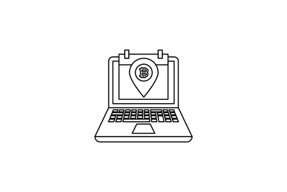 Bitcoin Icon Laptop Calendar Funny: A Playful Graphic Design Freebie for Local Branding