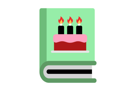 Book Icon Birthday Cake Design – A Freebie Graphic for Crafters