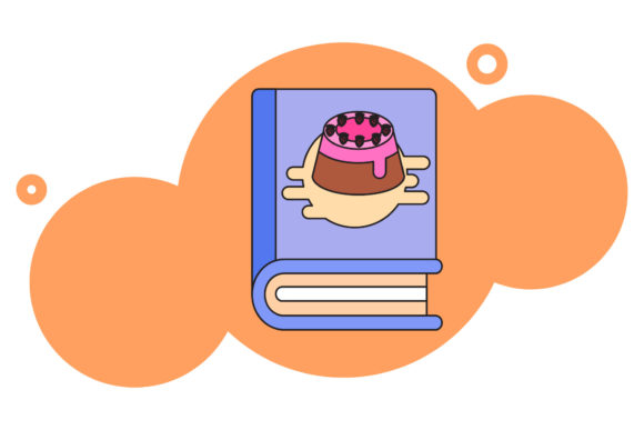 Book Icon Creative Art Pudding Design – A Versatile Graphic Freebie