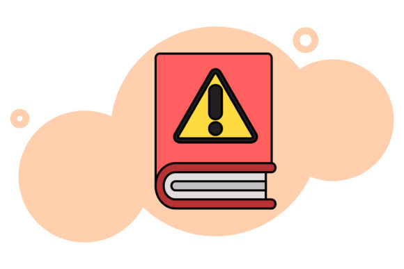 Book Icon Creative Vector Caution Design – A Freebie Graphic for Real Crafting