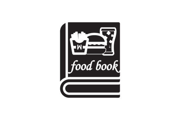 Book Icon Food Design Black Filled Art – A Practical Graphic Freebie for Digital Sellers