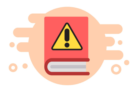 Book Icon Vector Caution Design Creative: A Versatile Graphic Asset for Local Business Branding