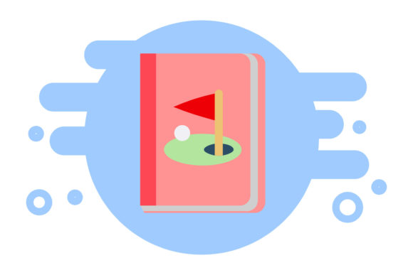 Book Icon Vector Golf Design Creative Review