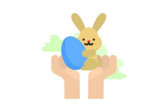 Easter Cute Icon Bunny Brown: A Playful Graphic Design Asset for Small Business Branding