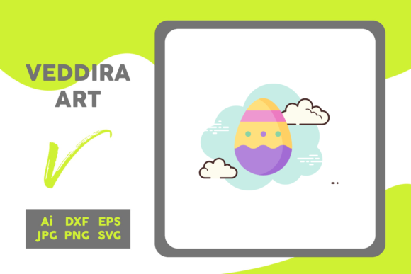 Easter Icon Egg Dot Wave Cloud White Sky: A Fresh Take on Holiday Embroidery