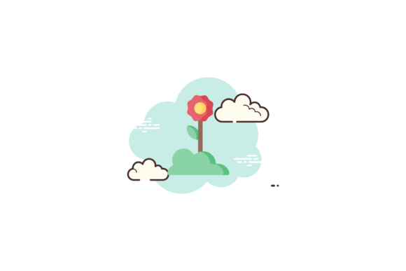 Easter Icon Flower Grass Cloud White Sky – A Graphics Freebie for Seasonal Branding