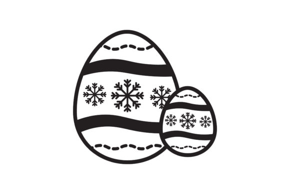 Easter Icon Snowflake Black Line Design: A Must-Have Graphic Asset for Crafters