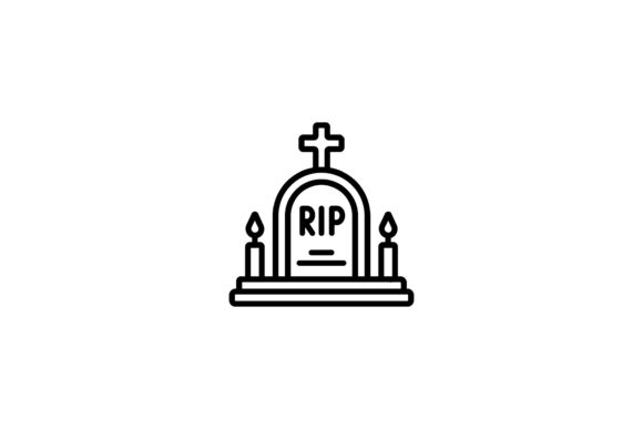 Easter Icon Tombstone Simple Line Black: A Versatile Graphic Design Freebie for Crafters