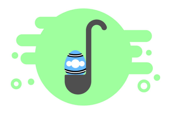 Easter Icon Vector Ladle Design for Website Graphics and Editorial Freebies