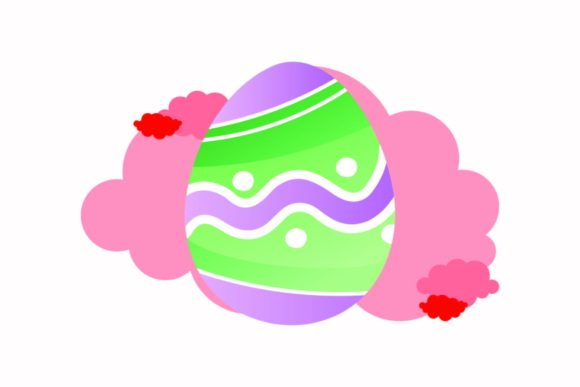 Easter Icons Red Cloud Background Arts for Handmade Creations
