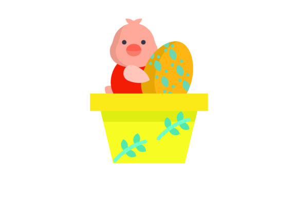Flat Easter Cute Icon Egg Yellow: A Versatile Freebie Graphic for Digital Sellers
