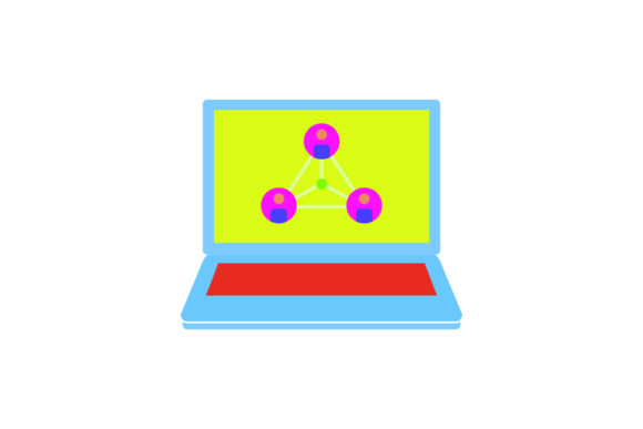 Flat Icon Laptop Network: A Powerful Freebie for Modern Branding