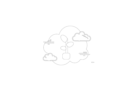 House Plant Cloud Coloring Page ā A Versatile Graphic Design Asset for Modern Branding