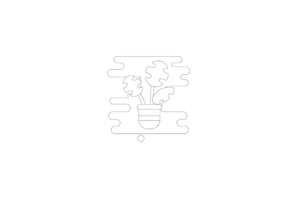 House Plant Leaf Pot Sky: A Premium Graphic Design Asset for Creative Branding