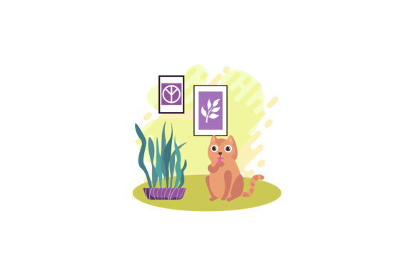 Icon Cat Cute Shocked Orange: A Versatile Graphic Design Freebie