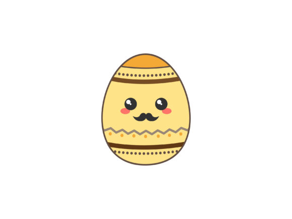 Kawai Easter Egg Illustration-34: A Versatile Freebie for Creative Projects