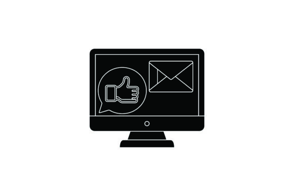 Laptop Flat Icon Like Black Filled: A Versatile Freebie for Crafters