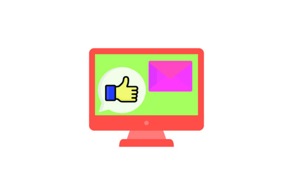 Laptop Flat Icon Like Blue – A Must-Have Graphic Design Freebie for Crafters