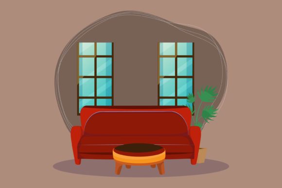 Living Room Design Interior Graphics for Content Creators