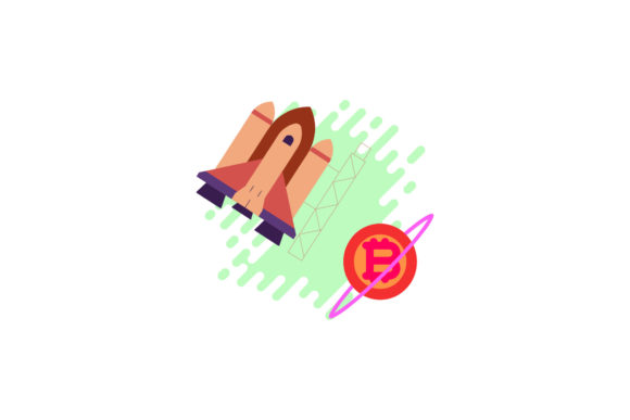 Space Icon Bitcoin Saturn Pink – A Versatile Graphic Design Asset for Content Creators