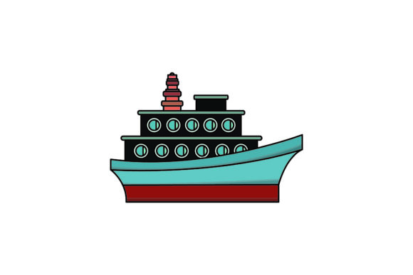 Travel Icon Ferry Design Creative Vector – A Freebie Graphic for Themed Branding Projects