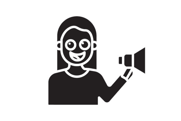 Travel Icon Tour Guide Black Filled Art – A Versatile Graphic for Digital Sellers