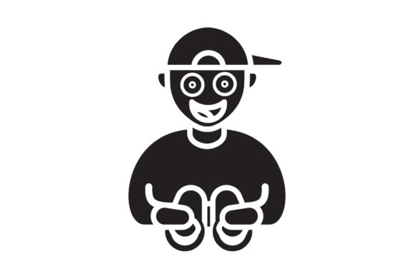 Travel Icon Traveler Black Filled Design – A Freebie for Creative Projects