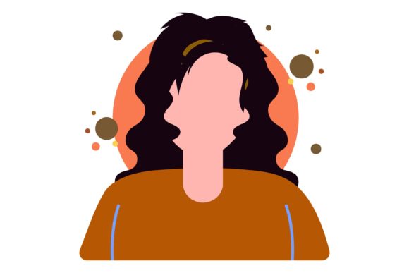 Woman Beautiful Long Hair Character Graphics for Content Creators
